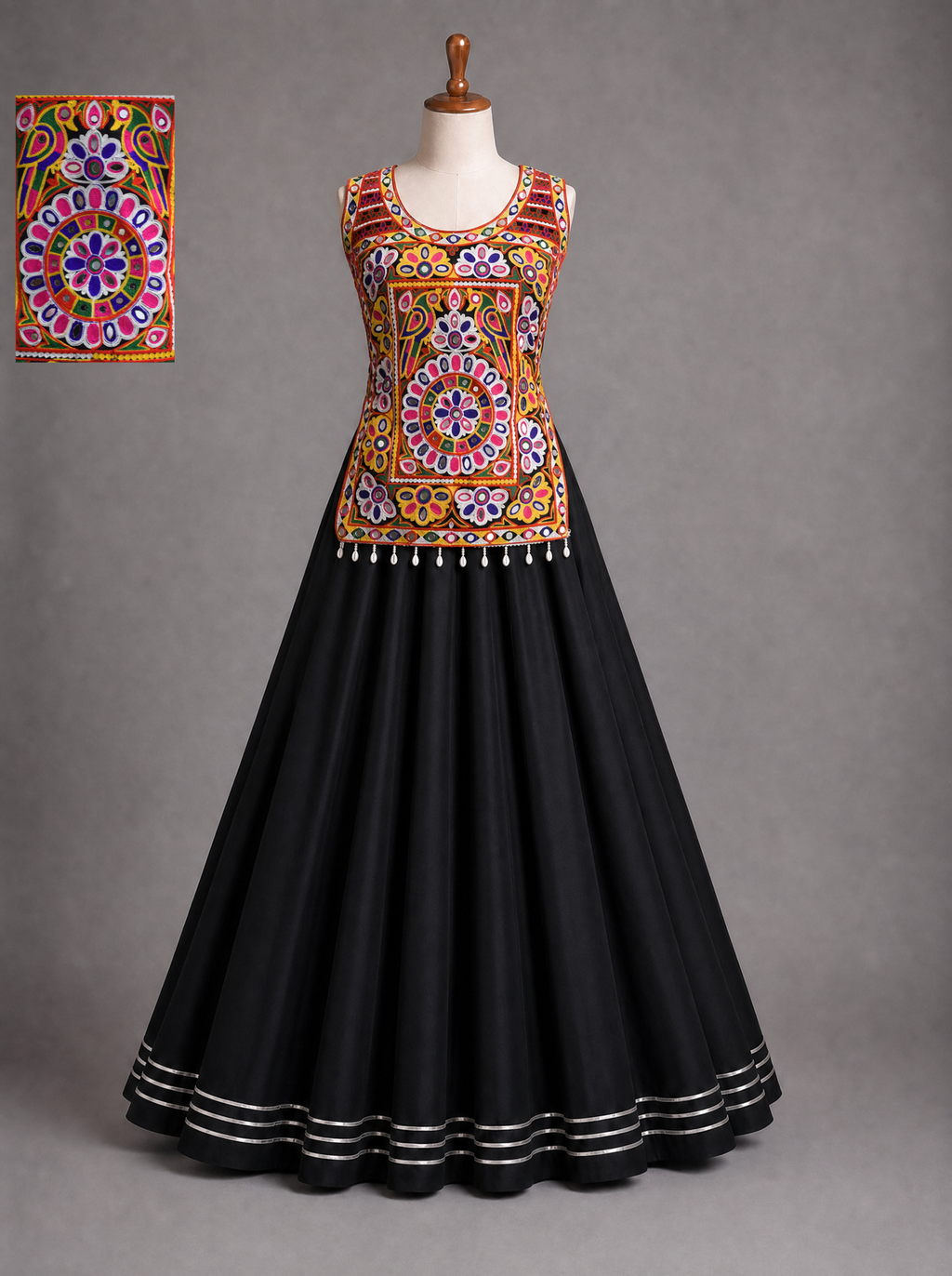 Vibrant Kutch Mirror Work Chaniya Choli