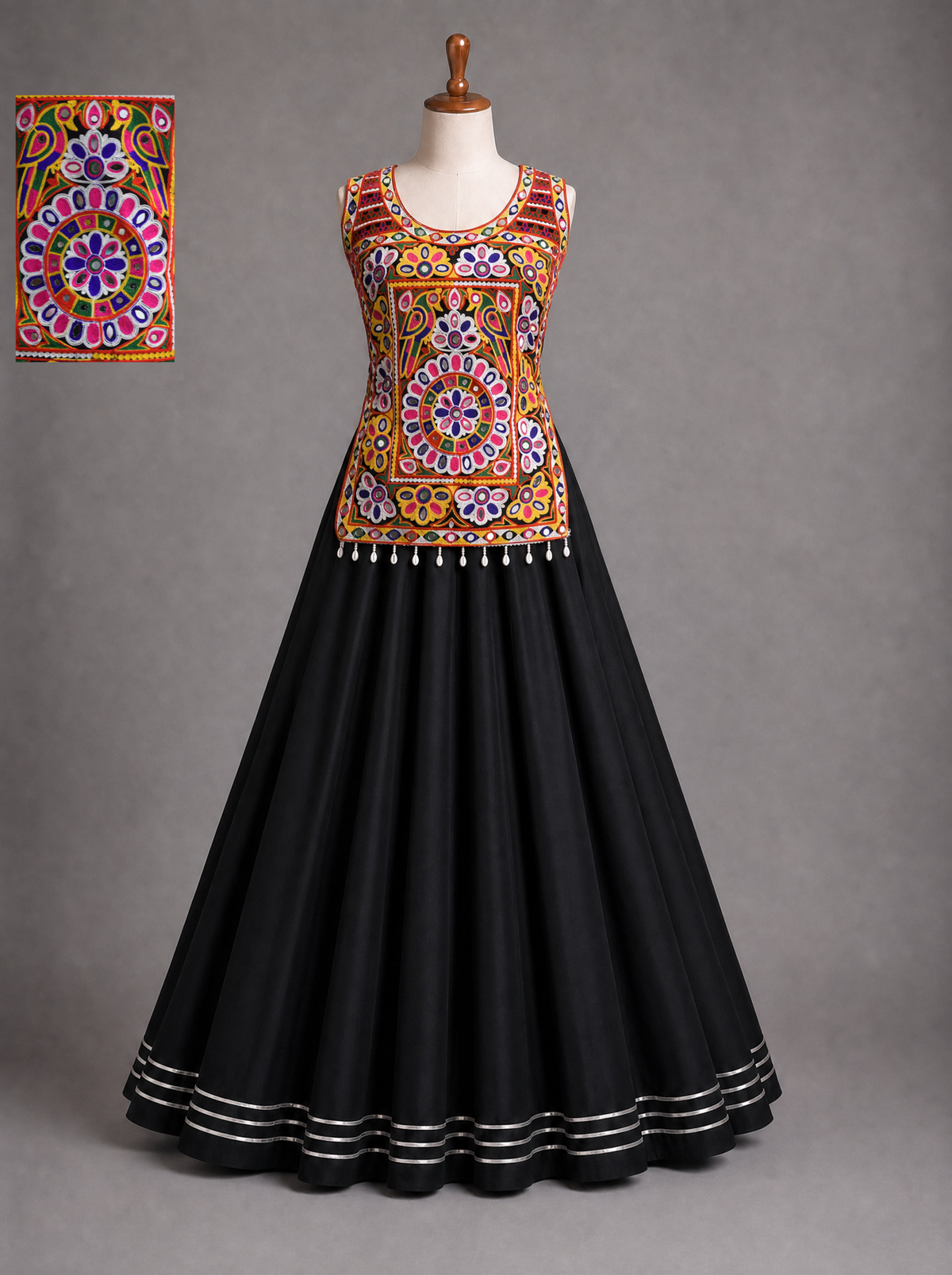 Vibrant Kutch Mirror Work Chaniya Choli