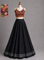 Multicolor Floral Mirror Work Chaniya Choli