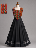 Black Mirrorwork Geometric Navratri Chaniya Choli