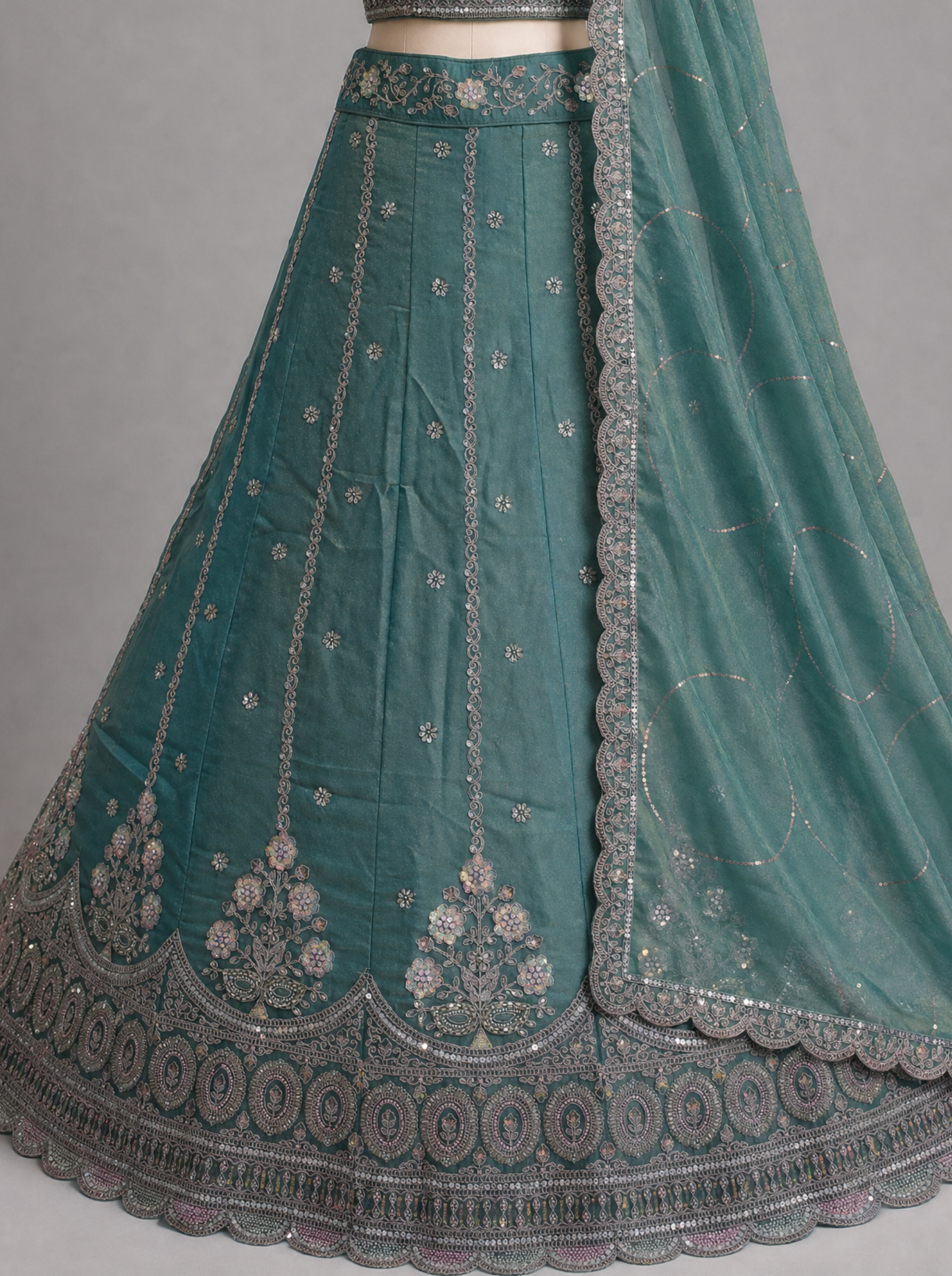 Royal Mirror Work Lehenga