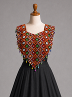 Black Mirrorwork Geometric Navratri Chaniya Choli