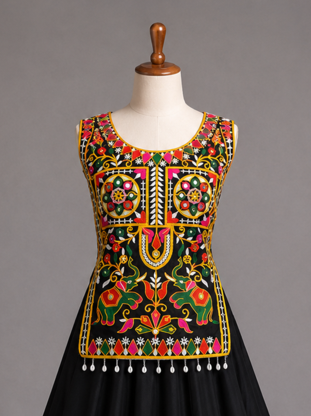 Traditional Mirror Work Embroidered Chaniya Choli