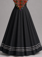 Black Mirrorwork Geometric Navratri Chaniya Choli