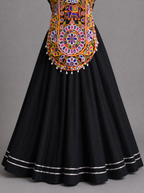 Vibrant Multicolor Elephant Mirror Work Chaniya Choli