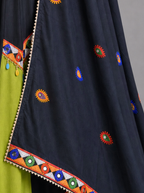 Black & Green Traditional Embroidered Chaniya Choli for Navratri