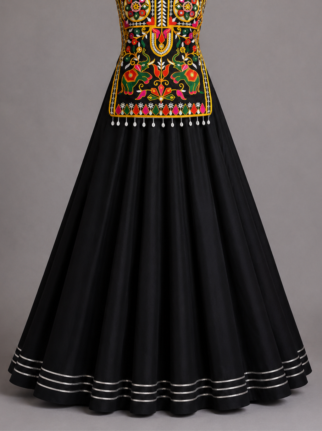 Traditional Mirror Work Embroidered Chaniya Choli