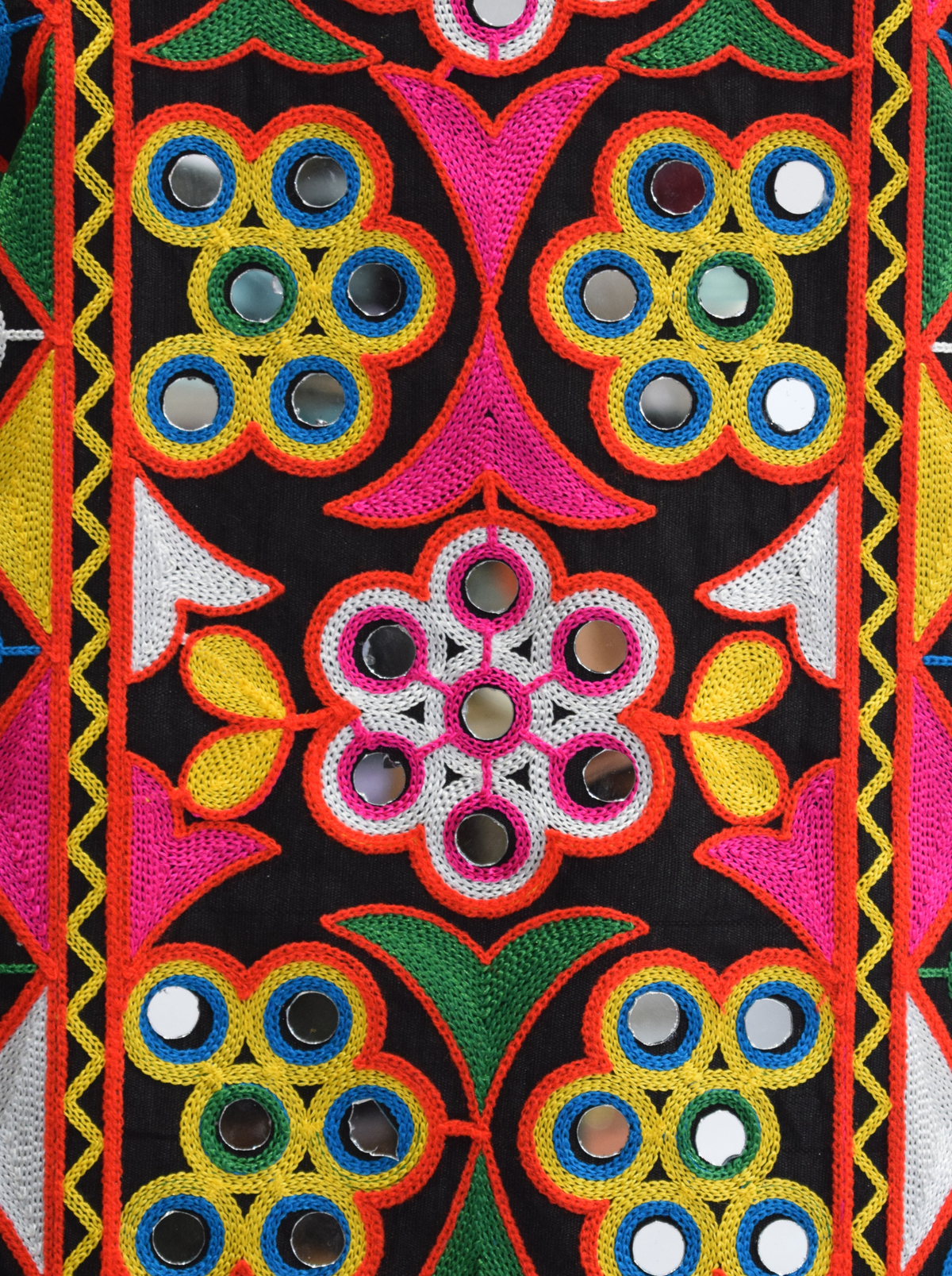 Colorful Floral Mirror Work Chaniya Choli