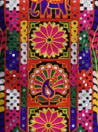 Traditional Multicolor Peacock Mirror Work Chaniya Choli