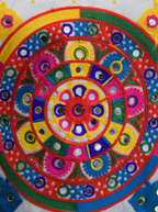 Colorful Mandala Mirror Work Chaniya Choli